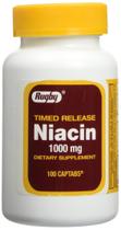 Suplemento Rugby Labs Niacina Time Release 1000 mg 100 comprimidos