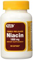 Suplemento Rugby Niacina de Liberação Temporizada de 1000 mg, 3 comprimidos, pacote com 3