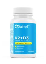 Suplemento Safrel Vitamina K2 (MK7) 120mcg e D3 5000IU 120ct