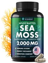 Suplemento Sea Moss Secret Element com bardana e bexiga Suplemento Sea Moss Secret Element com bardana e bexiga