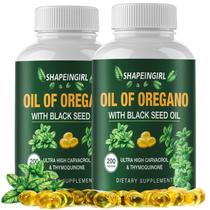 Suplemento SHAPEINGIRL Óleo de Orégano com Óleo de Semente Preta 400 Cápsulas Gelatinosas