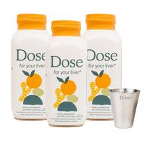 Suplemento Shot DOSE Liver Support 480 ml, pacote com 3