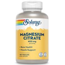 Suplemento Solaray de citrato de magnésio 400 mg 180 cápsulas vegetais