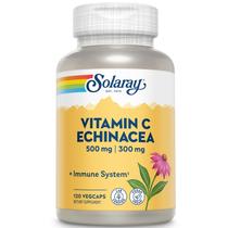 Suplemento SOLARAY de vitamina C e raiz de equinácea 120 cápsulas vegetais Suplemento SOLARAY de vitamina C e raiz de equinácea 120 cápsulas vegetais