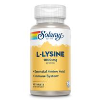 Suplemento SOLARAY L Lisina 1000 mg com Vitamina C 1000 mg e Zinco 25 mg