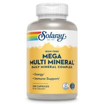 Suplemento SOLARAY Mega Multi Mineral sem ferro 200 cápsulas