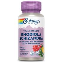 Suplemento Solaray Rhodiola e Schizandra - 500mg - 60 Cápsulas