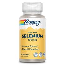 Suplemento Solaray Selenium 100mcg para sistemas imunológicos e tireoidianos 90 cápsulas
