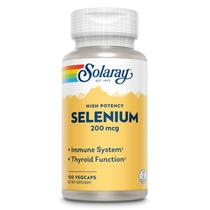 Suplemento Solaray Selenium 200mcg de alta potência 100 cápsulas vegetais