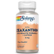 Suplemento SOLARAY Ultra Zeaxantina 6 mg para saúde ocular 30 quilates