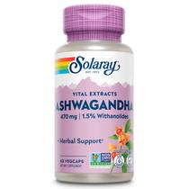 Suplemento SOLARAY Vital Extracts Ashwagandha 470 mg 60 cápsulas vegetais Suplemento SOLARAY Vital Extracts Ashwagandha 470 mg 60 cápsulas vegetais