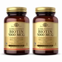 Suplemento Solgar Biotin 5000mcg 50 cápsulas vegetais x2
