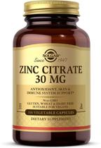Suplemento Solgar Citrato de Zinco 30mg - 100 Cápsulas Vegetais