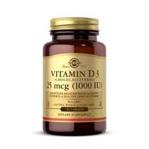 Suplemento Solgar de vitamina D3 (colecalciferol) 25 mcg 180 unidades