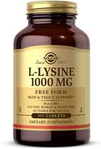 Suplemento Solgar L-Lisina 1000 mg 100 comprimidos veganos sem glúten