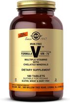 Suplemento Solgar VM-75 Multivitamínico (180 Comprimidos) - Sem Ferro