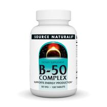 Suplemento Source Naturals B-50 Complex 50 mg 100 comprimidos