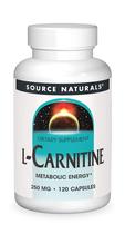Suplemento Source Naturals L-Carnitina 250 mg 120 cápsulas