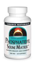 Suplemento Source Naturals Matrix de Fosfatidilserina - 500mg