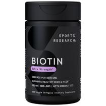 Suplemento Sports Research Vegan Biotina 5000mcg com óleo de coco