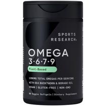 Suplemento Sports Research Vegan Omega 3-6-7-9 90 cápsulas gelatinosas