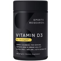 Suplemento Sports Research Vitamina D3 10.000 UI - 120 Cápsulas