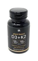 Suplemento Sports Research Vitamina D3 K2 5000UI/100mcg 160 cápsulas gelatinosas