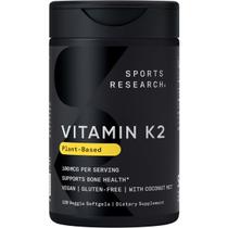 Suplemento Sports Research Vitamina K2 100mcg com óleo de coco Suplemento Sports Research Vitamina K2 100mcg com óleo de coco