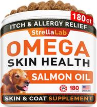 Suplemento StrellaLab Omega 3 para Cães - 180 Cápsulas de Óleo de Peixe