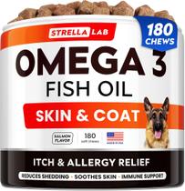 Suplemento STRELLALAB Omega 3 para pele e pêlo para cães 180 quilates