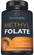 Suplemento Sunergetic Premium Metil Folato 400mcg - 60 cápsulas