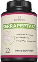 Suplemento Sunergetic Premium Serrapeptase Enzyme 90 cápsulas