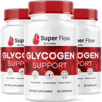 Suplemento Super Flow Glycogen Support - 3 Pacotes com 90 Cápsulas (3 Meses)