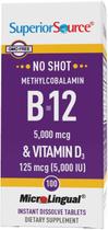 Suplemento Superior Source NO Shot Metilcobalamina B-12 5.000 mcg com D3 5.000 UI
