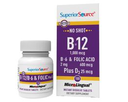 Suplemento Superior Source No Shot Vitamina B12 1000mcg 100 Ct