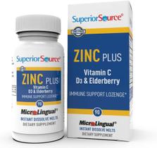 Suplemento Superior Source Zinc Plus com vitamina C, D3 90 comprimidos