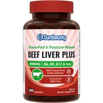 Suplemento Surebounty Fígado Bovino Plus 3000 mg B6 B9 B12 Ferro Suplemento Surebounty Fígado Bovino Plus 3000 mg B6 B9 B12 Ferro
