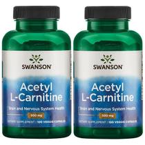Suplemento Swanson Acetil-L-Carnitina 100 cápsulas vegetais x2 Suplemento Swanson Acetil-L-Carnitina 100 cápsulas vegetais x2