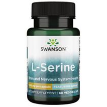 Suplemento Swanson Ajipure L-Serine 500 mg 60 cápsulas vegetais Suplemento Swanson Ajipure L-Serine 500 mg 60 cápsulas vegetais