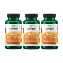 Suplemento Swanson Beta-Caroteno 25000 UI, 300 cápsulas gelatinosas, pacote com 3 unidades