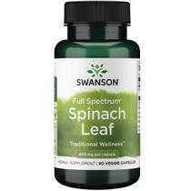 Suplemento Swanson Full Spectrum Spinach Leaf 400 mg 90 cápsulas