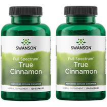 Suplemento Swanson Full Spectrum True Cinnamon 300 mg (120 cápsulas) - pacote com 2