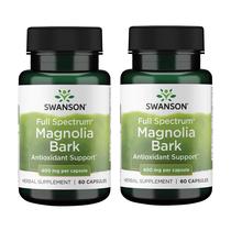 Suplemento Swanson Magnolia Bark 400 mg 60 cápsulas, pacote com 2 Suplemento Swanson Magnolia Bark 400 mg 60 cápsulas, pacote com 2
