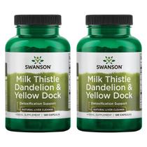 Suplemento Swanson Milk Thistle, Dandelion & Yellow Dock 120 cápsulas
