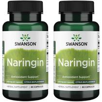 Suplemento Swanson Naringin 500 mg 60 cápsulas (pacote com 2)