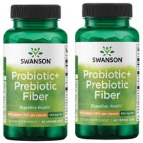 Suplemento Swanson Prebiotic + Probiotic Fiber 60 cápsulas