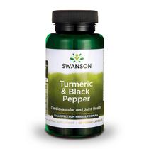 Suplemento Swanson Turmeric & Black Pepper 60 cápsulas vegetarianas