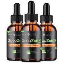 Suplemento Syvor GlucoZen X em gotas, kit com 3 frascos, 90 porções Suplemento Syvor GlucoZen X em gotas, kit com 3 frascos, 90 porções