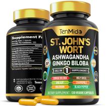Suplemento Tenmido St. John's Wort 8 em 1 com Ashwagandha 120 cápsulas