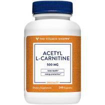 Suplemento The Vitamin Shoppe Acetil-L-Carnitina 500 mg 240 cápsulas